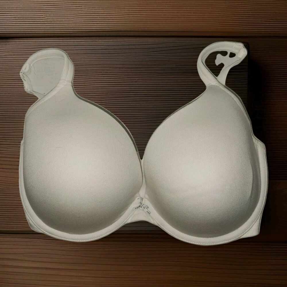 Cacique Boost Plunge Padded Push Up Bra 38H Ivory Soft Undetwire